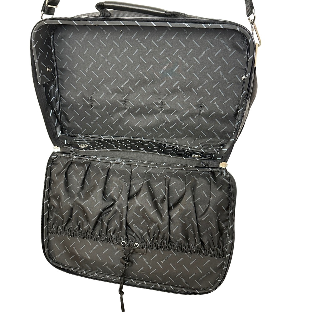 Samsonite Messenger Bag Charcoal Gray Professional Briefcase Travel Bag - Picture 9 of 11